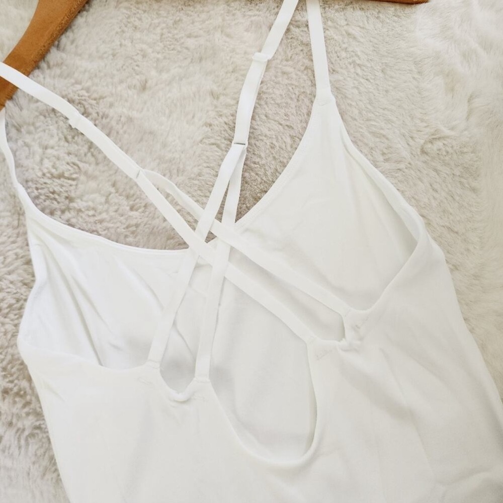 AE Aerie Offline Real Me Exercise Dress White Lined Shorts Eyelet Shorts Medium